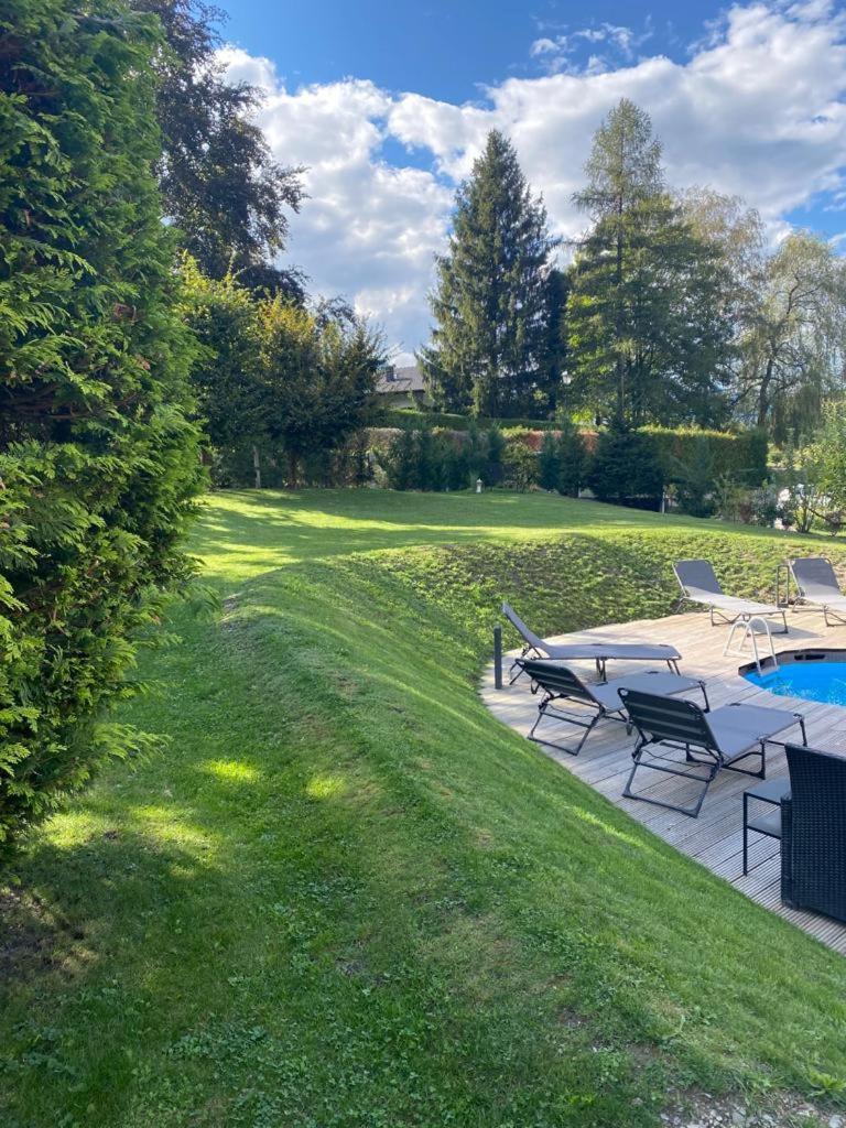 Appartement Moderne Avec Terrasse Et Piscine A Chatel Sur Bex Exterior photo